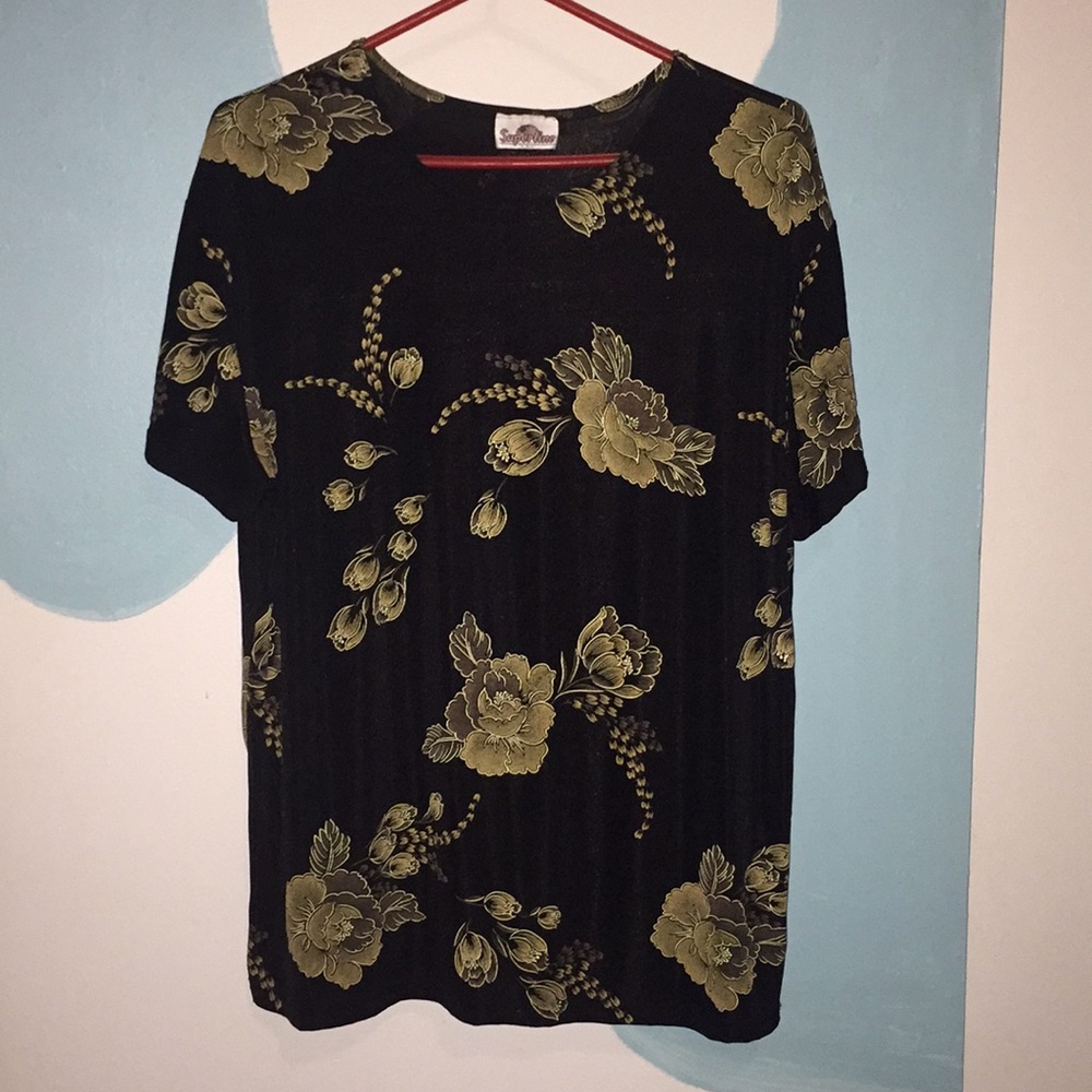 Vintage Top Large Superline USA made black shirt